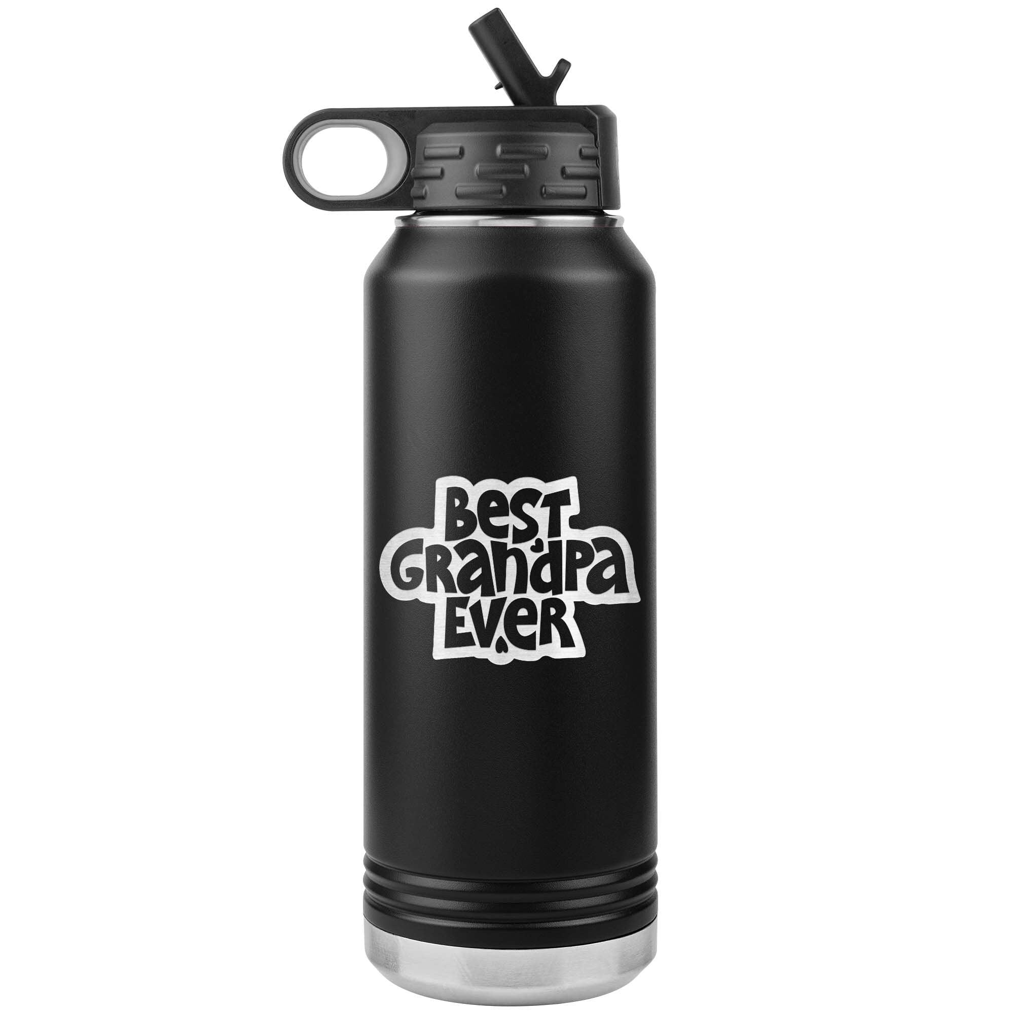 Best Grandpa Ever Water Bottle, Papa Travel Tumbler, Fathers Day Gift for Grandpa, Grandpa Coffee Tumbler, Laser Etched Grandpa Tumbler Gift