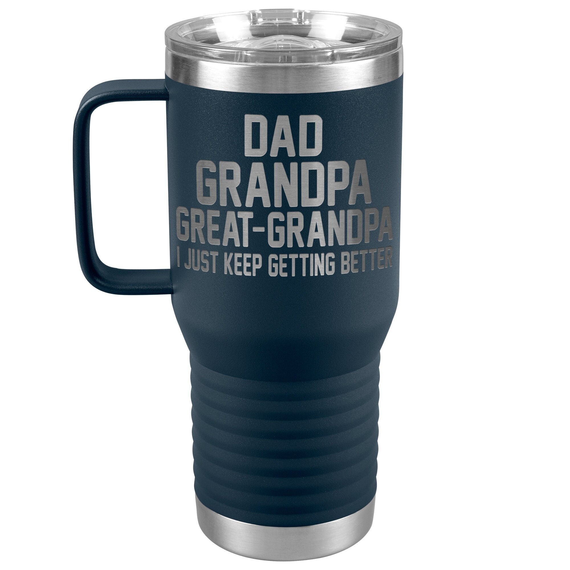 Best Grandpa Ever Water Bottle, Dad Travel Tumbler, Father's Day Gift for Grandpa, Grandpa Coffee Tumbler, Laser Etched Grandpa Tumbler Gift